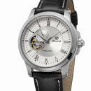 Relógio mecânico com pulseira de aço automático