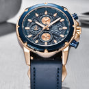 Relógio multifuncional masculino de quartzo